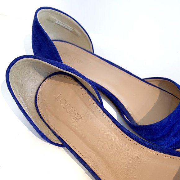 J. Crew Suede Cobalt Blue Flats - Picture 4 of 8